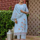 Cotton Embroidered Straight Kurta with Pant & Dupatta