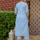 Cotton Embroidered Straight Kurta with Pant & Dupatta