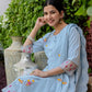 Cotton Embroidered Straight Kurta with Pant & Dupatta