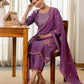 Cotton Embroidered Straight Kurta with Pant & Dupatta