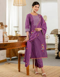 Pure Cotton Embroidered Straight 3 Piece Kurta Set