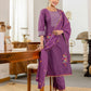Cotton Embroidered Straight Kurta with Pant & Dupatta
