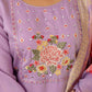 Silk Embroidered Straight Kurta with Pant & Dupatta
