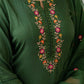 Silk Blend Embroidery, Sequins Work and Embroidery Lace Straight Kurta with Pant & Dupatta