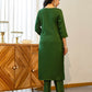 Silk Blend Embroidery, Sequins Work and Embroidery Lace Straight Kurta with Pant & Dupatta