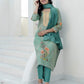 Silk Embroidered Straight Kurta with Pant & Dupatta