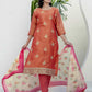Silk Blend Embroidery and Sequins Work Straight Kurta with Pant & Dupatta