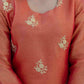 Silk Blend Embroidery and Sequins Work Straight Kurta with Pant & Dupatta