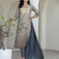 Silk Embroidered Straight Kurta with Pant & Dupatta