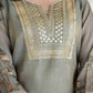 Silk Embroidered Straight Kurta with Pant & Dupatta