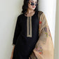 Rayon Sequins, Embroidery and Gota Lace Straight Kurta with Pant & Dupatta