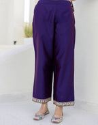 Taffeta Embroidered Straight 3 Piece Kurta Set