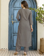 Viscose Rayon Printed Straight 3 Piece Kurta Set