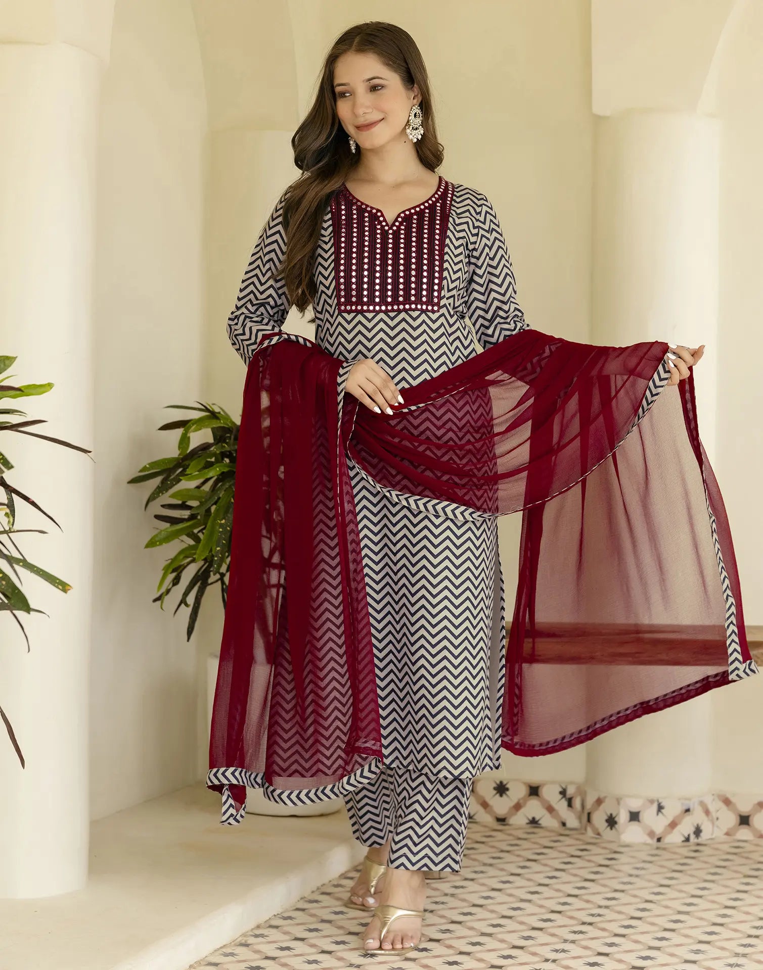 Viscose Rayon Printed Straight 3 Piece Kurta Set