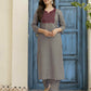 Cotton Blend Printed Straight Kurta with Pant & Dupatta