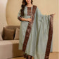 Chanderi Woven Straight Kurta with Pant & Dupatta