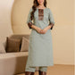 Chanderi Woven Straight Kurta with Pant & Dupatta