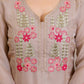 Silk Blend Embroidered A-Line Kurta with Pant & Dupatta