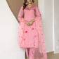 Silk Blend Embroidered Straight Kurta with Pant & Dupatta