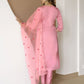 Silk Blend Embroidered Straight Kurta with Pant & Dupatta
