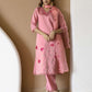 Silk Blend Embroidered Straight Kurta with Pant & Dupatta