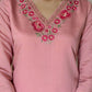 Silk Blend Embroidered Straight Kurta with Pant & Dupatta