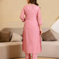 Silk Embroidered Straight Kurta with Pant & Dupatta