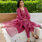 Silk Embroidered Straight Kurta with Pant & Dupatta
