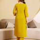 Silk Blend Embroidered Straight Kurta with Pant & Dupatta