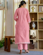 Cotton Woven Woven Straight 3 Piece Kurta Set