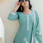 Cotton Weaving Straight Kurta with Pant & Dupatta