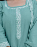 Cotton Woven Woven Straight 3 Piece Kurta Set