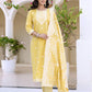 Cotton Weaving Straight Kurta with Pant & Dupatta