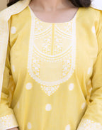Cotton Woven Woven Straight 3 Piece Kurta Set