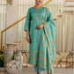 Cotton Weaving Straight Kurta with Pant & Dupatta