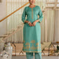 Cotton Weaving Straight Kurta with Pant & Dupatta