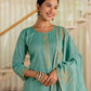 Cotton Weaving Straight Kurta with Pant & Dupatta