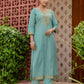Cotton Woven Design Straight Kurta with Pant & Dupatta
