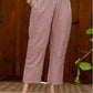 Dark Peach Silk Weaving Round Neck 3/4 Sleeve Straight Kurta Set With Pant & Dupatta