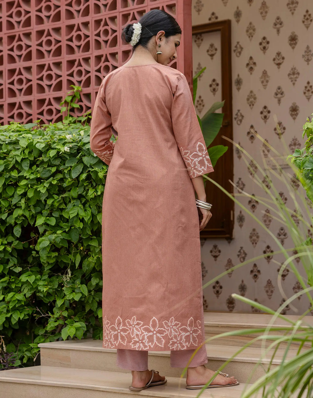 Cotton Woven Woven Straight 3 Piece Kurta Set