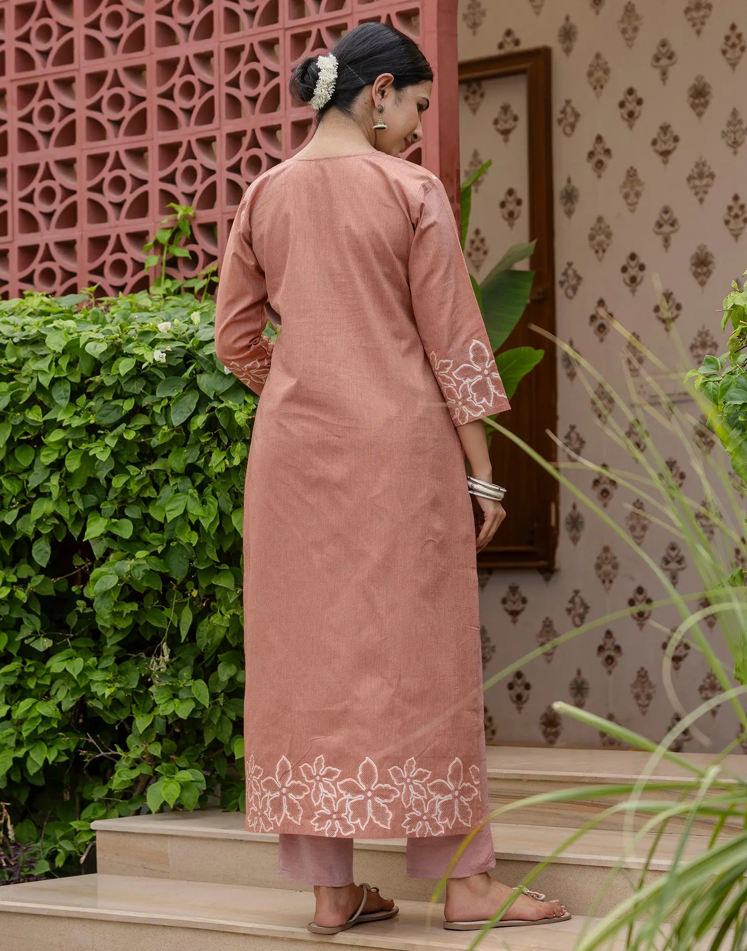 Cotton Woven Woven Straight 3 Piece Kurta Set