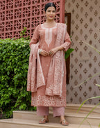 Cotton Woven Woven Straight 3 Piece Kurta Set