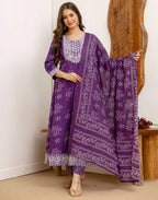 Viscose Rayon Embroidered Anarkali 3 Piece Kurta Set
