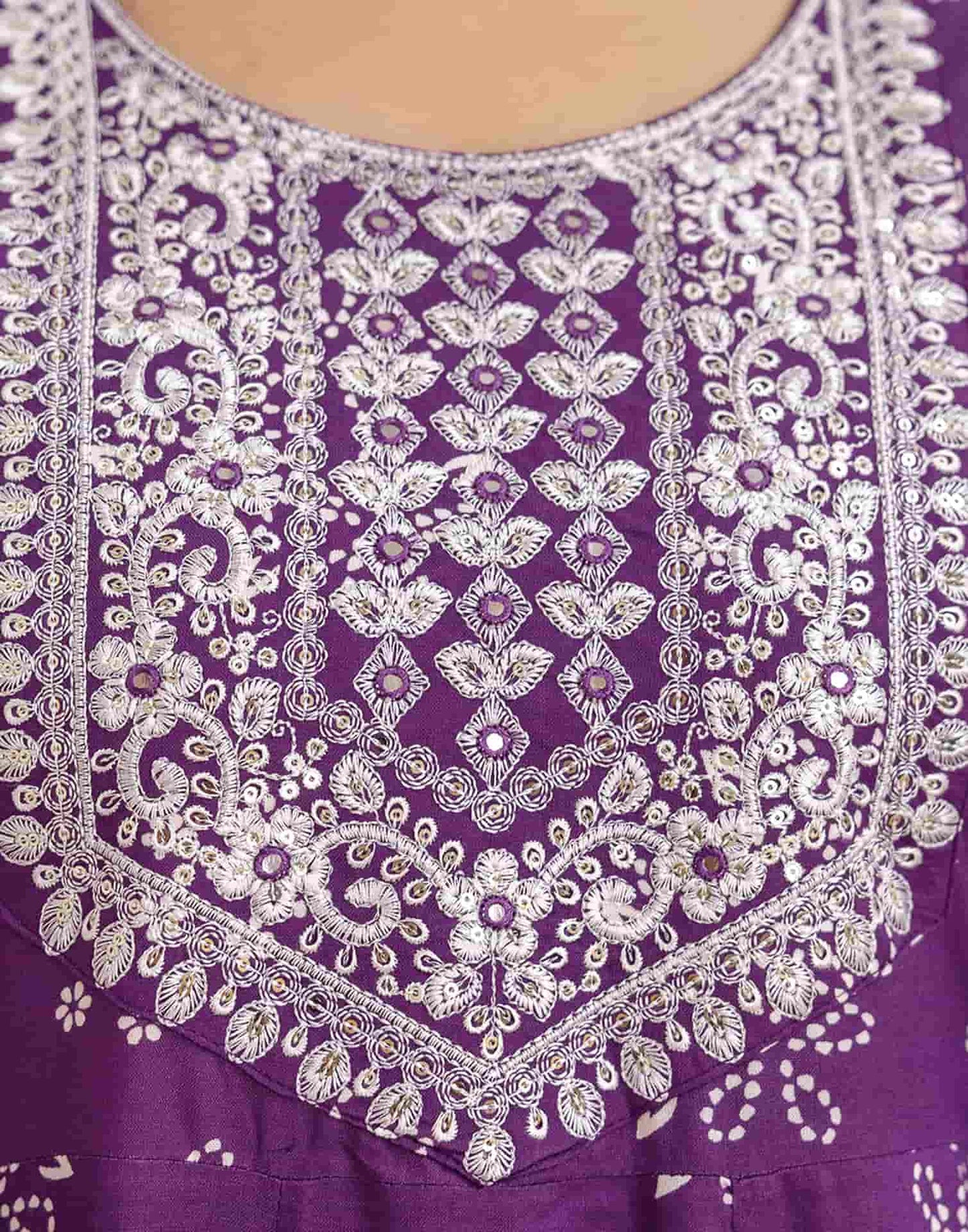 Rayon Printed Anarkali Kurta with Pant & Dupatta