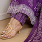 Rayon Printed Anarkali Kurta with Pant & Dupatta