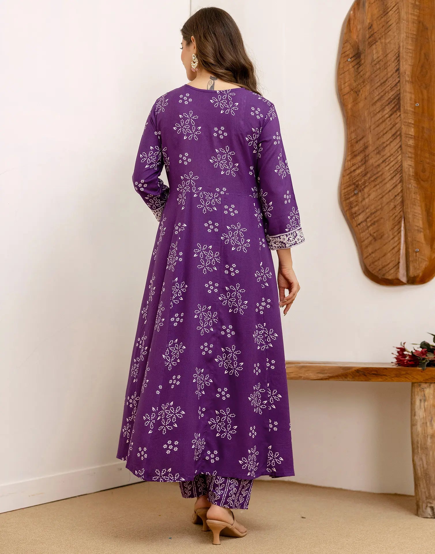 Viscose Rayon Embroidered Anarkali 3 Piece Kurta Set
