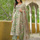 Cotton Anarkali Printed Round Neck Kurta with Pant & Dupatta