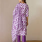 Cotton Straight Printed V-Neck Kurta with Pant & Dupatta