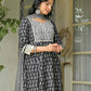 Cotton Embroidered Anarkali Kurta with Pant & Dupatta