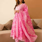 Cotton Printed Anarkali Kurta with Pant & Dupatta